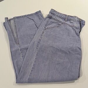 Wide Leg Lavender-ish Blue Jeans